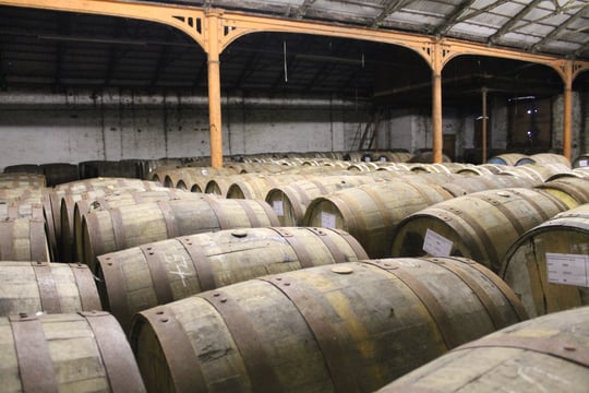 Rum ageing at The Main Rum Company in casks